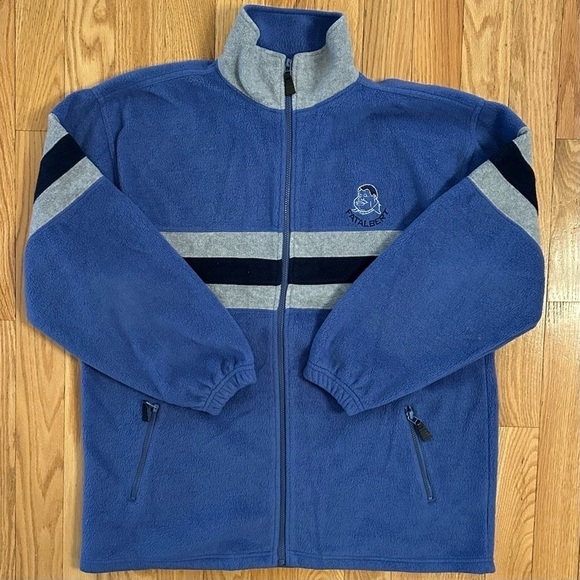 FUBU Platinum Vintage Fat Albert Blue Fleece Jacket Doby Full Zip Mens Sz XXL - Picture 1 of 5